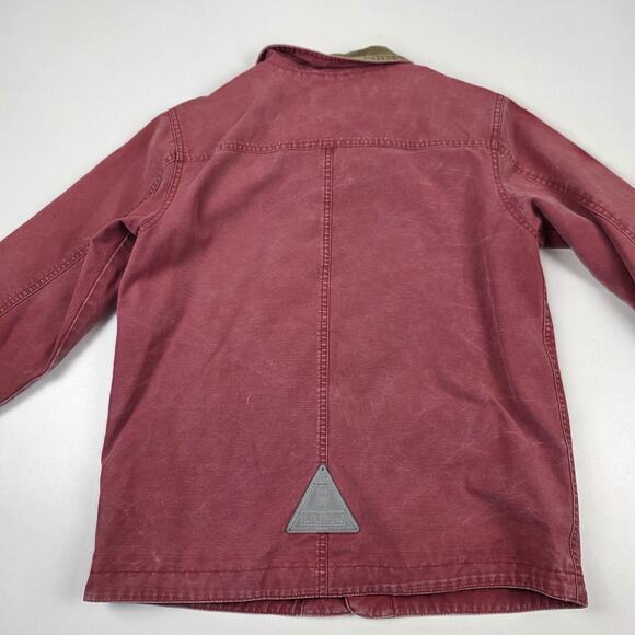 VTG L.L.Bean L.L.kids Jacket Youth Medium 10-12 Red Corduroy Collar Chore Coat - Picture 10 of 11